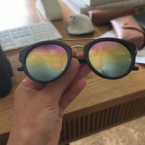 Barton Perreira sunglasses with rainbow lenses
